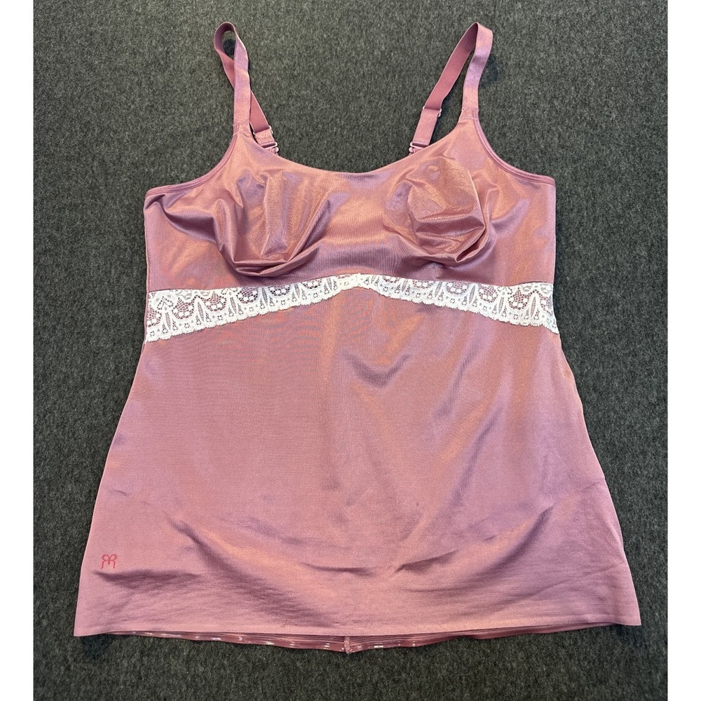 *Flawed Ruby Ribbon Lace Cami Size 46 Support Shapewear 3024 Sculpting Cami - Picture 2 of 13
